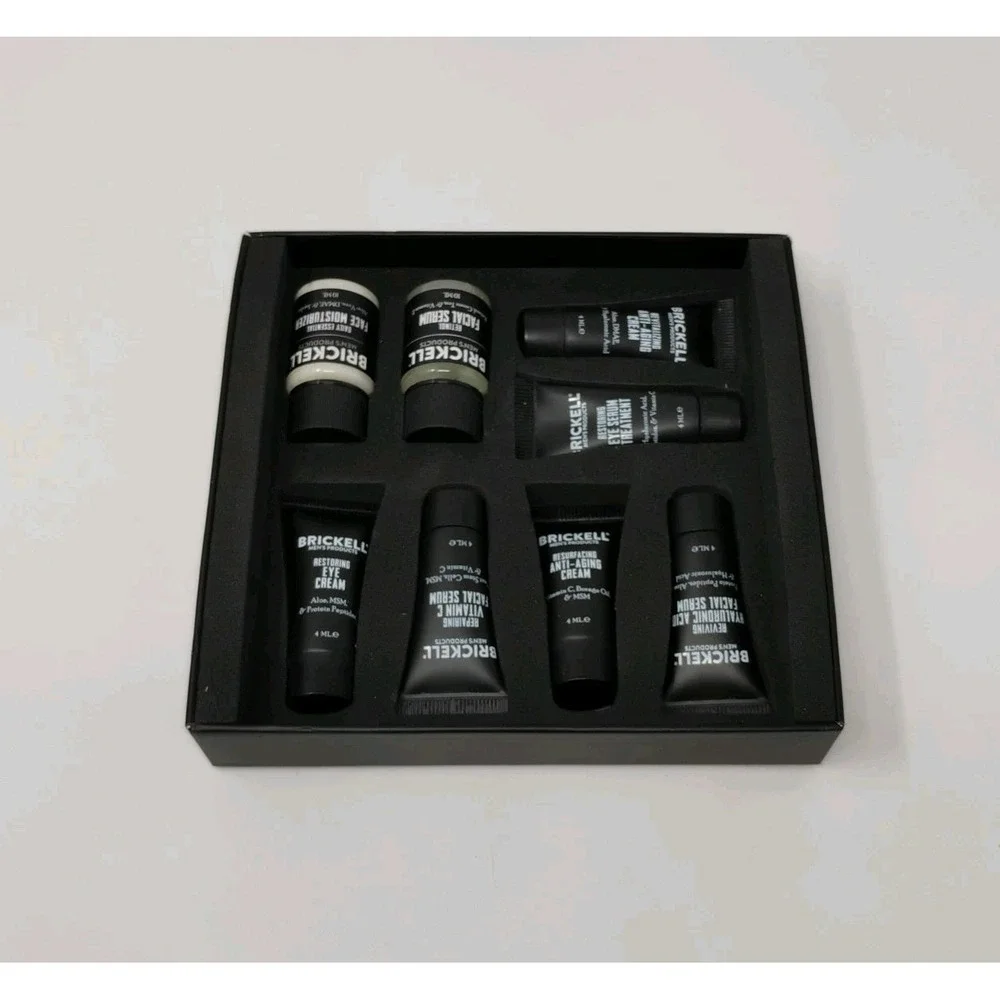 Brickell 16-Pc Sample Kit Men Travel Size Hair Skincare Anti-Aging SEALED Items